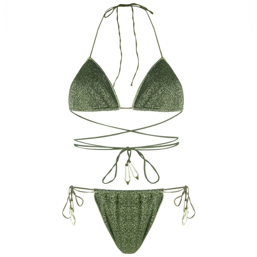 Oseree Sparkling Green Bikini Set